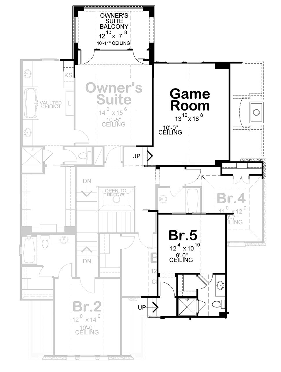 European Plan with 2879 Sq. Ft., 4 Bedrooms, 4 Bathrooms, 2 Car Garage Picture 5