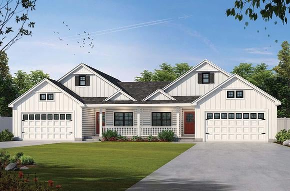 Multi-Family Plan 75747 Elevation