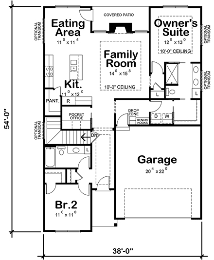 House Plan 75748 First Level Plan