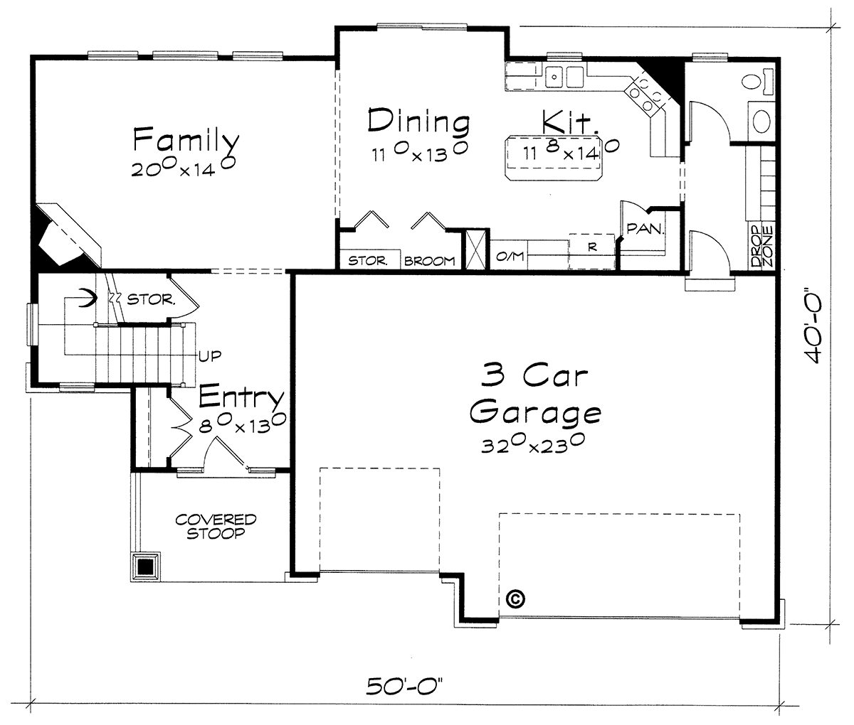 Craftsman Traditional Level One of Plan 75759