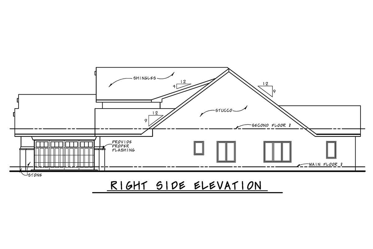 French Country Plan with 2782 Sq. Ft., 2 Bedrooms, 3 Bathrooms, 3 Car Garage Picture 2