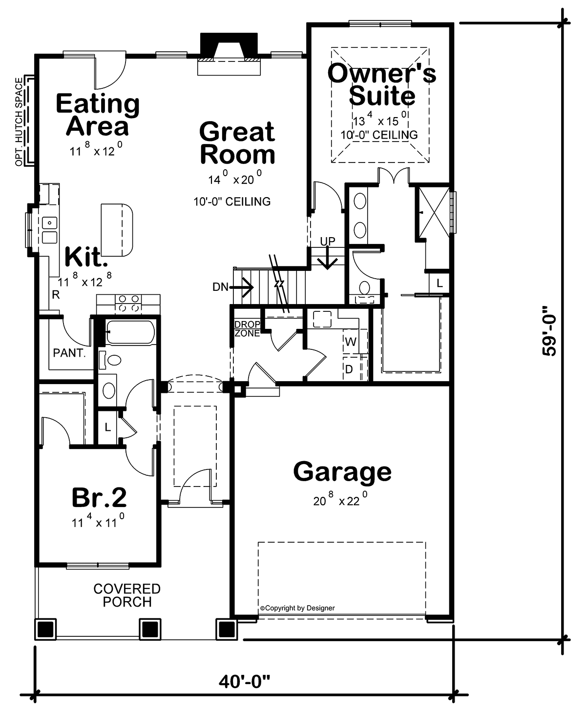 Cottage Level One of Plan 75770