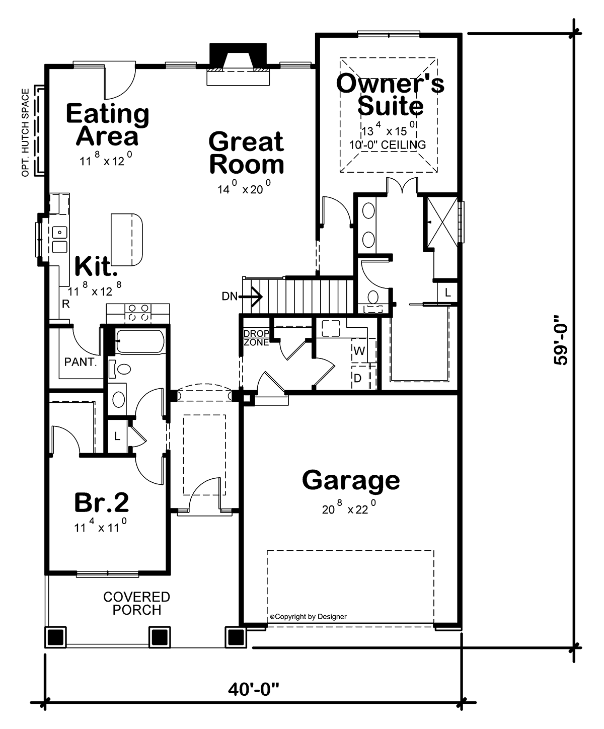 Cottage Level One of Plan 75772