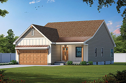 Farmhouse Traditional Elevation of Plan 75782