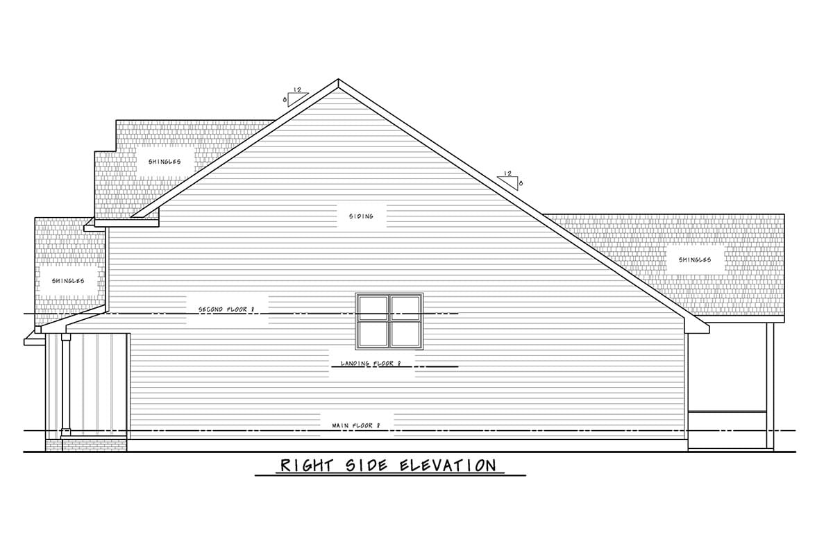 Country, Farmhouse, Traditional Plan with 2437 Sq. Ft., 4 Bedrooms, 4 Bathrooms, 2 Car Garage Picture 2