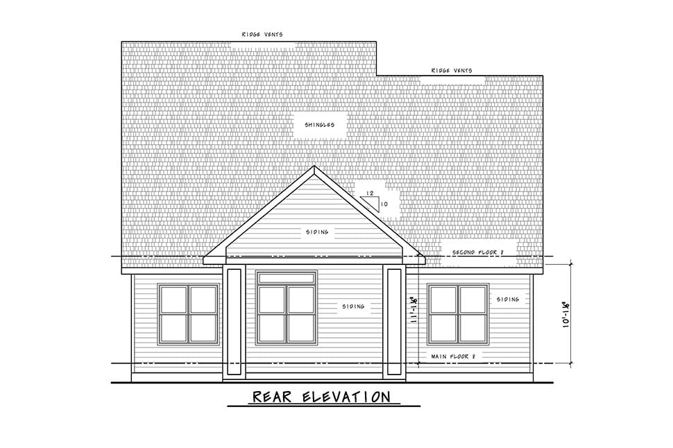 Country, Farmhouse, Traditional Plan with 2437 Sq. Ft., 4 Bedrooms, 4 Bathrooms, 2 Car Garage Picture 4