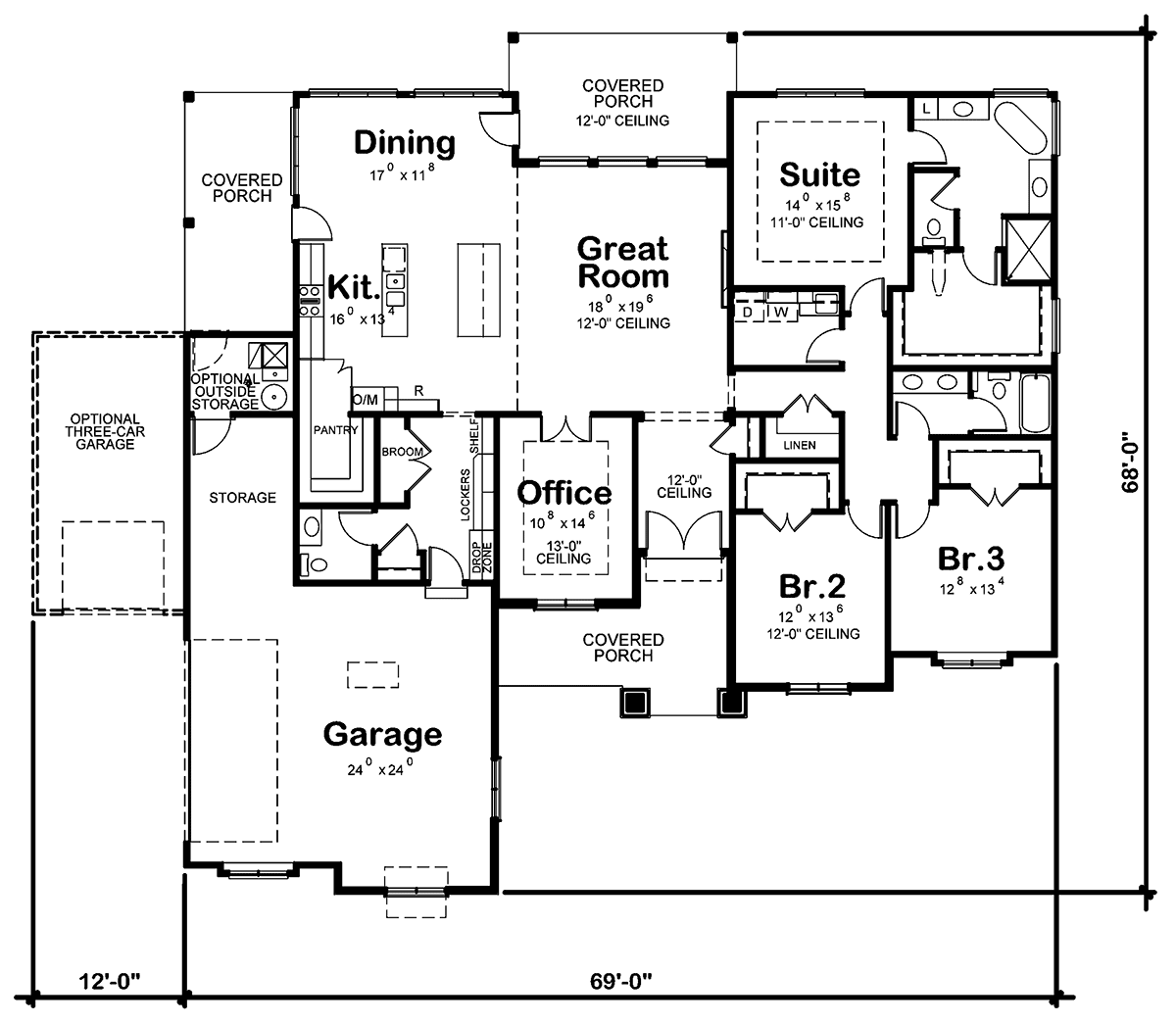 Contemporary Modern Level One of Plan 75798