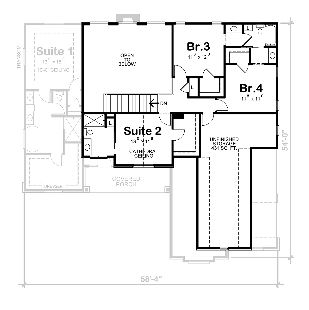 Contemporary Modern Level Two of Plan 75799
