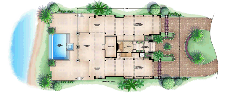 Coastal Lower Level of Plan 75915