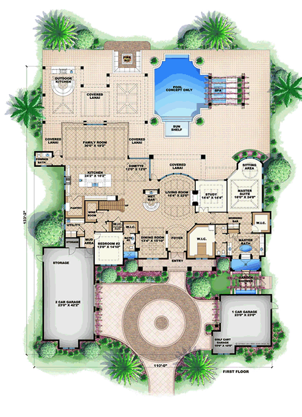 House Plan 75916 First Level Plan