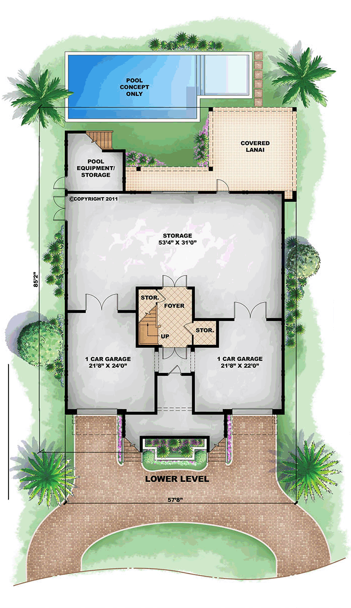 Florida Lower Level of Plan 75925