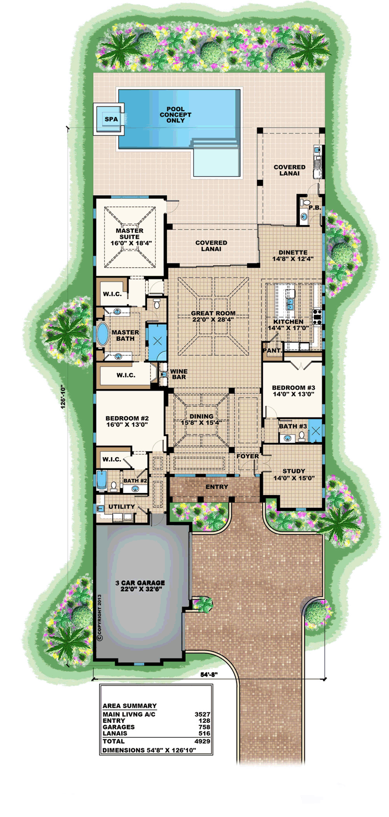 Florida Mediterranean Level One of Plan 75927