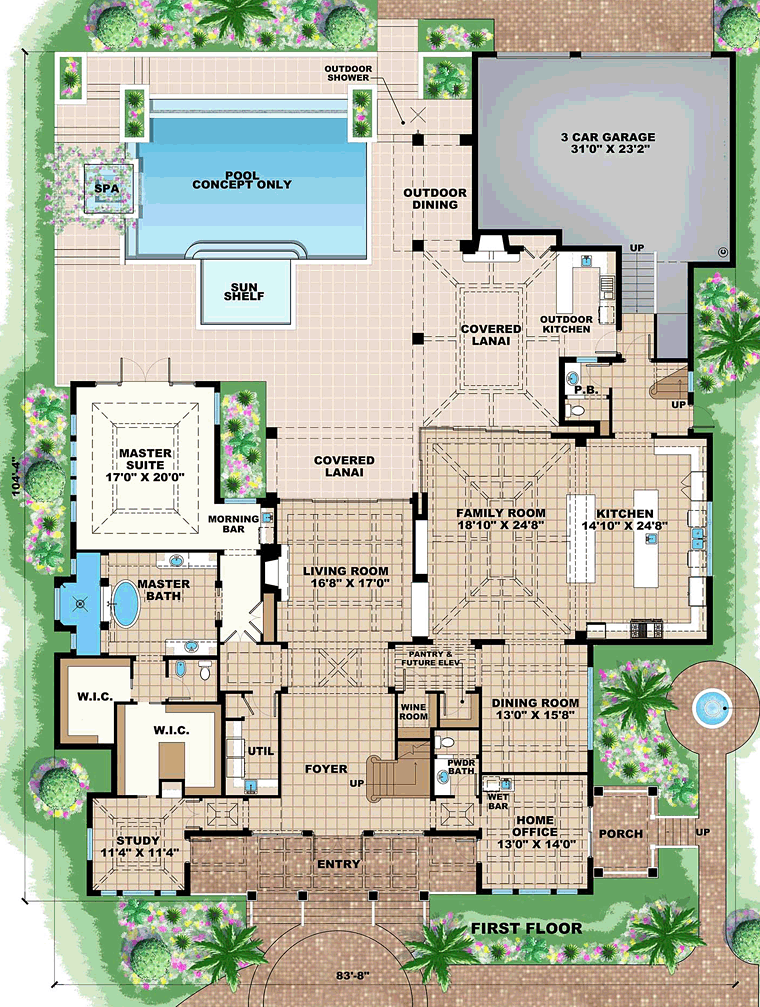 Colonial Southern Level One of Plan 75945