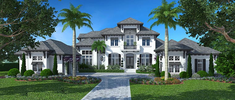 Plan 75952 | Mediterranean Style with 4 Bed, 5 Bath, 3 Car Garage