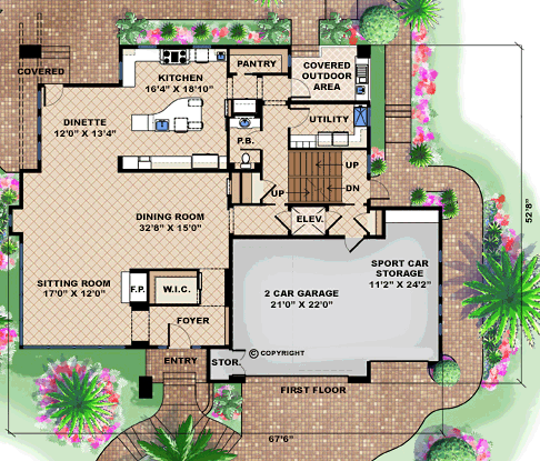 Contemporary Modern Level One of Plan 75953
