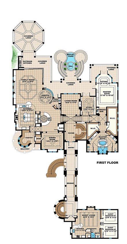 House Plan 75984 First Level Plan