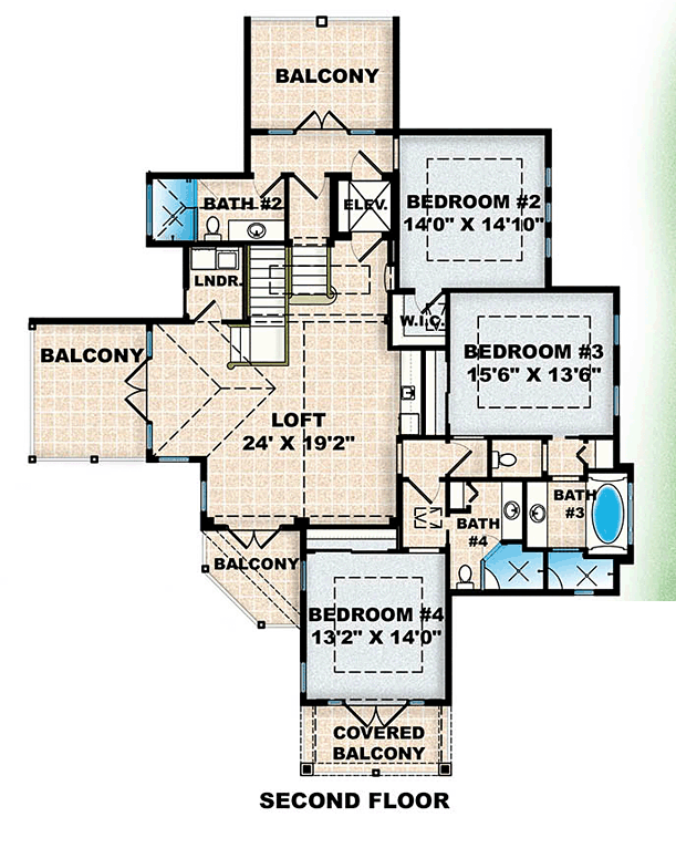 Coastal Mediterranean Level Two of Plan 75986