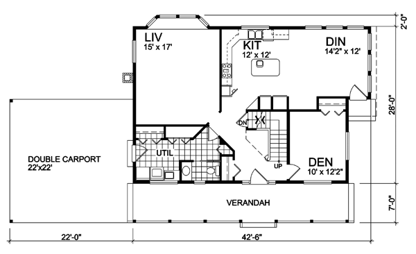 Ranch Level One of Plan 76006