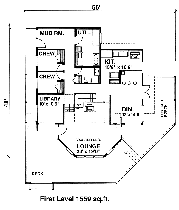 Contemporary Level One of Plan 76007