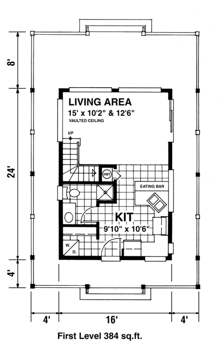 House Plan 76008 First Level Plan