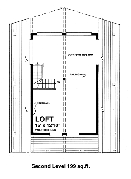 House Plan 76008 Second Level Plan