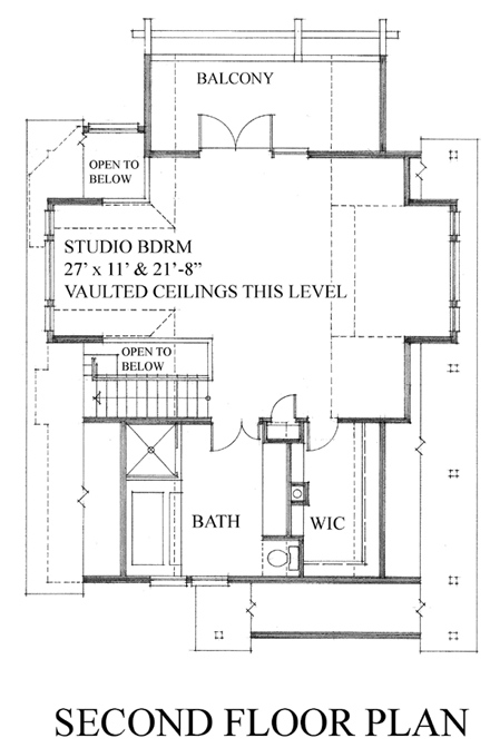 House Plan 76011 Second Level Plan