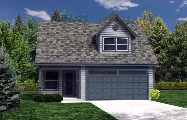 Plan, 2 Car Garage Elevation