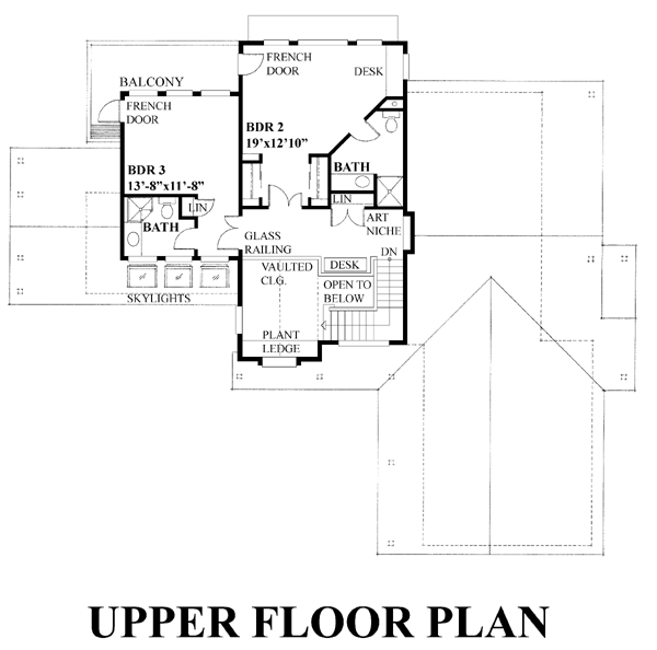 Cottage Farmhouse Traditional Level Two of Plan 76017