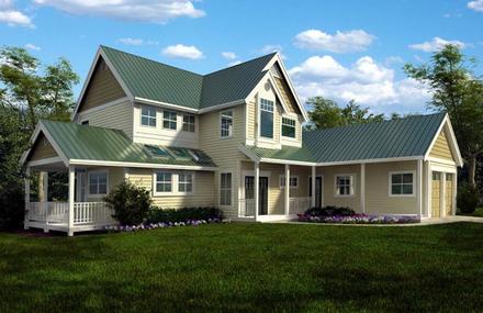 Cottage Farmhouse Traditional Elevation of Plan 76017