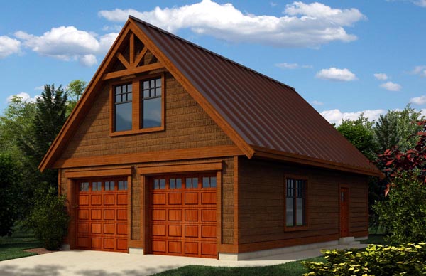 Craftsman Style 2 Car Garage Apartment Plan 76019