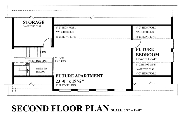 Garage Plan 76021 - 2 Car Garage Apartment Level Two