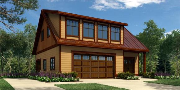 Garage Plan 76037 - 3 Car Garage Apartment Elevation