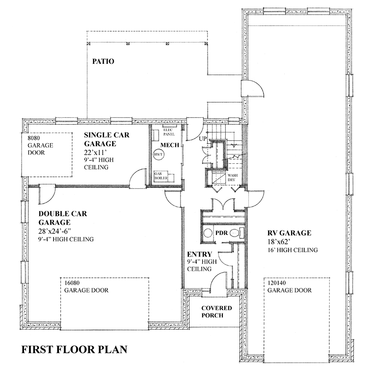 Craftsman Traditional Level One of Plan 76039