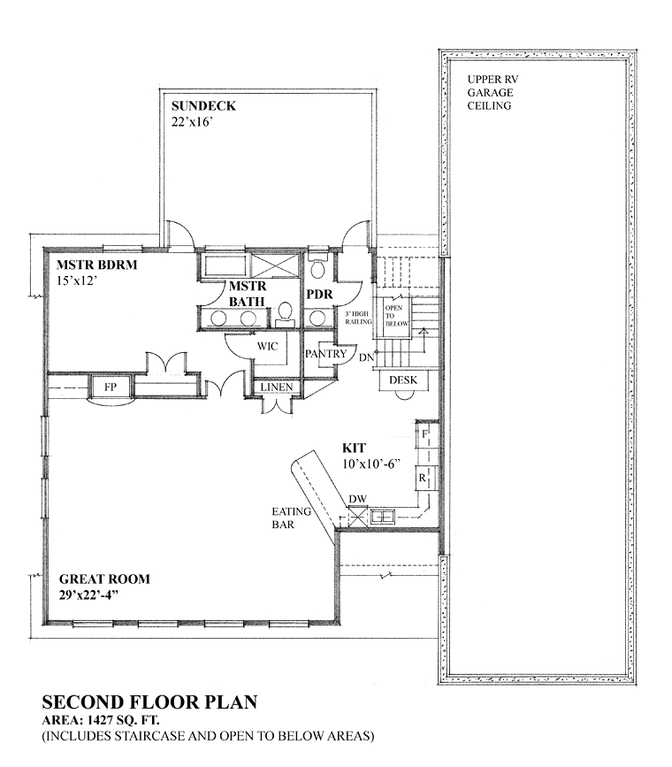 Craftsman Traditional Level Two of Plan 76039