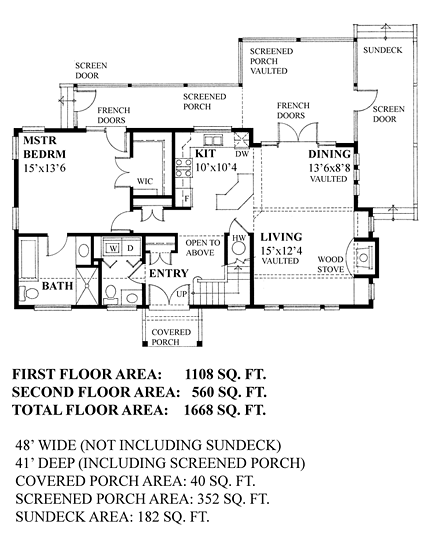 House Plan 76055 First Level Plan