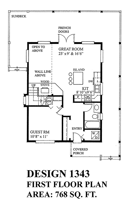 House Plan 76058 First Level Plan