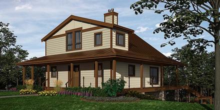 Cottage Country Elevation of Plan 76059