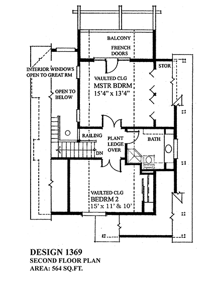 House Plan 76060 Second Level Plan