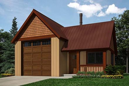 Garage Plan 76062 - 1 Car Garage Elevation