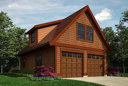 Garage Plan 76065 - 2 Car Garage Elevation