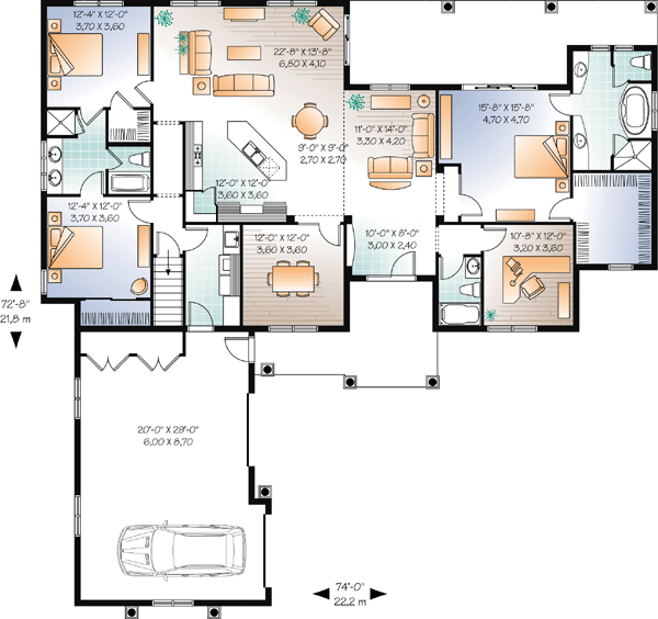 Florida Mediterranean Level One of Plan 76106