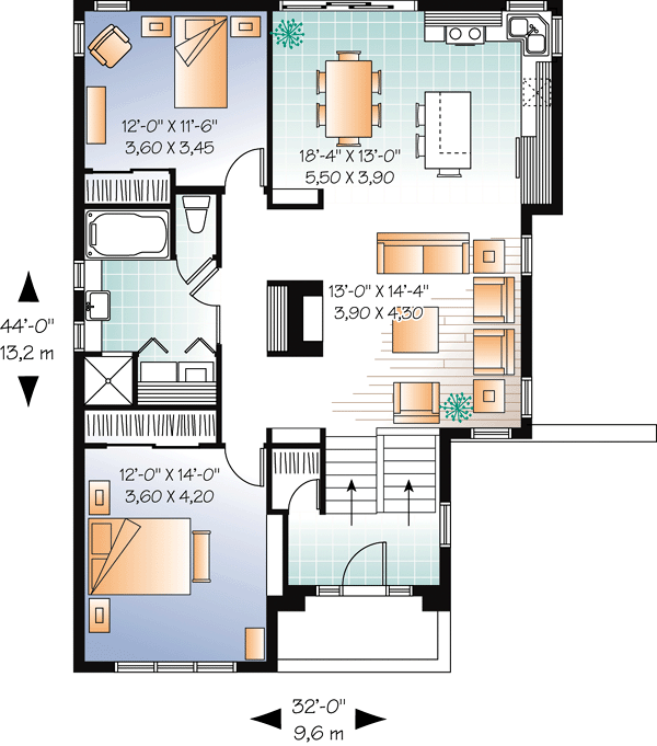 Contemporary Level One of Plan 76109