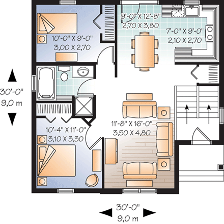 House Plan 76111 First Level Plan