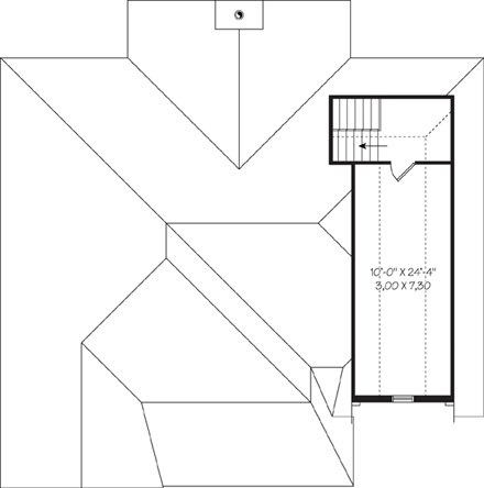 House Plan 76114 Second Level Plan