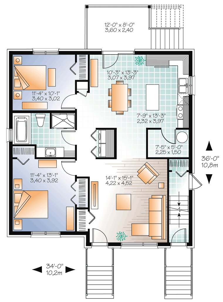 Contemporary Level One of Plan 76115