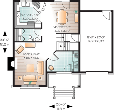 House Plan 76118 First Level Plan