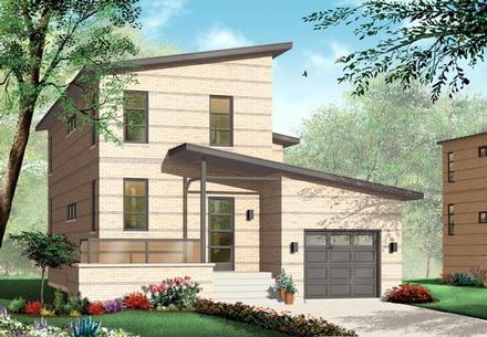Contemporary Elevation of Plan 76119