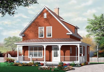 Country Farmhouse Elevation of Plan 76122