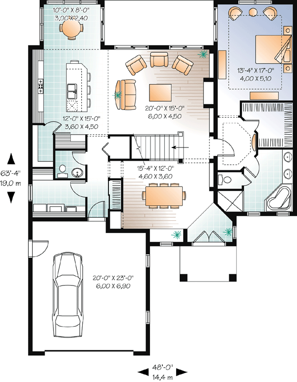 House Plan 76128 Florida Style With 2520 Sq Ft 4 Bed 3 Bath 1