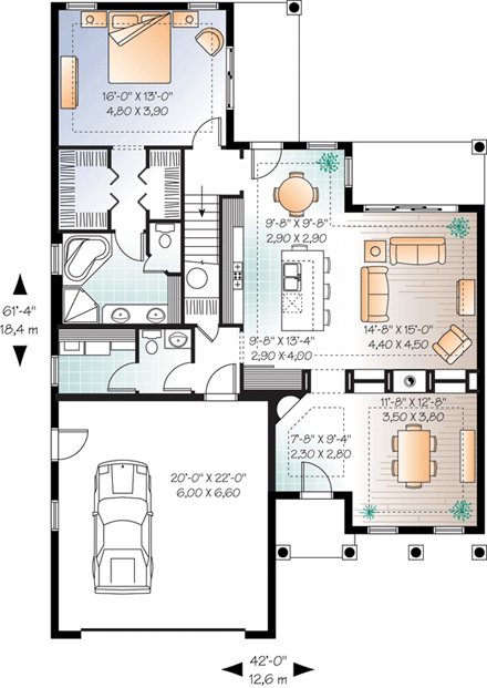 House Plan 76130 First Level Plan